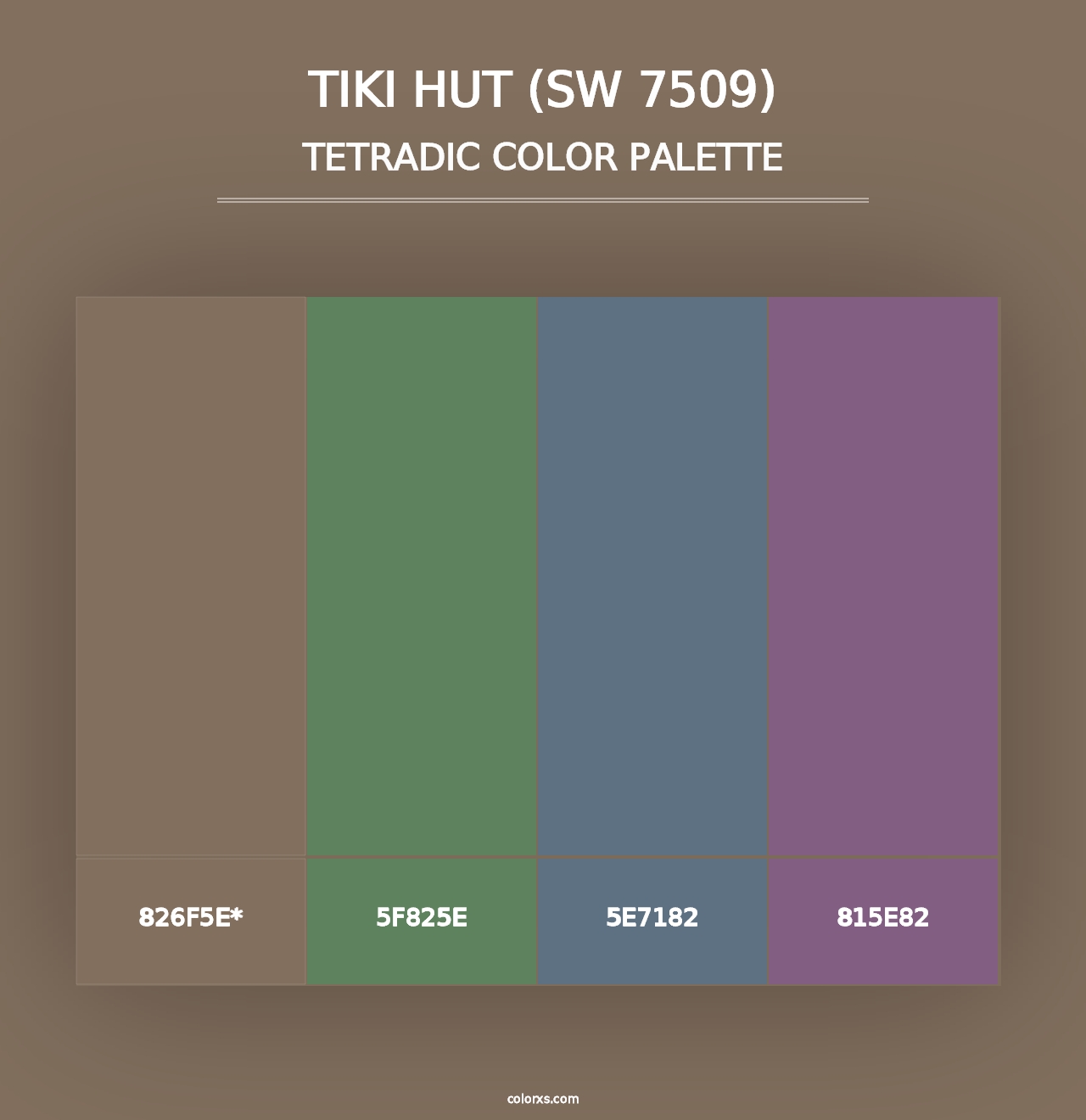 Tiki Hut (SW 7509) - Tetradic Color Palette