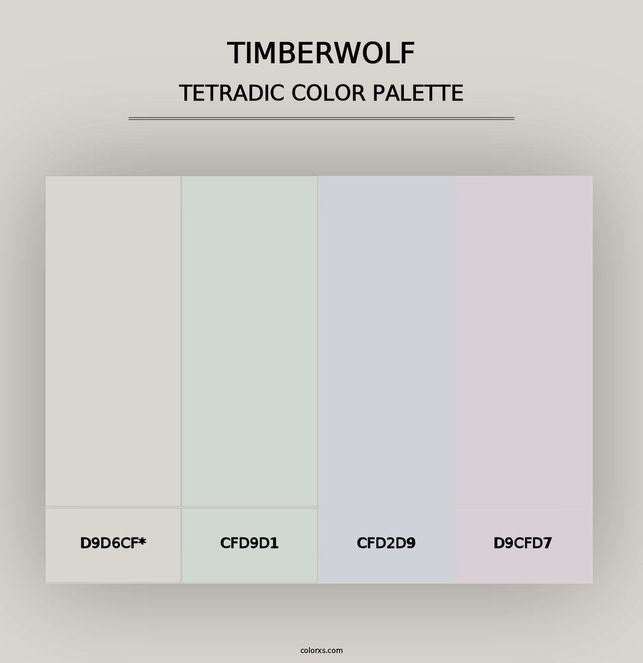 Timberwolf - Tetradic Color Palette