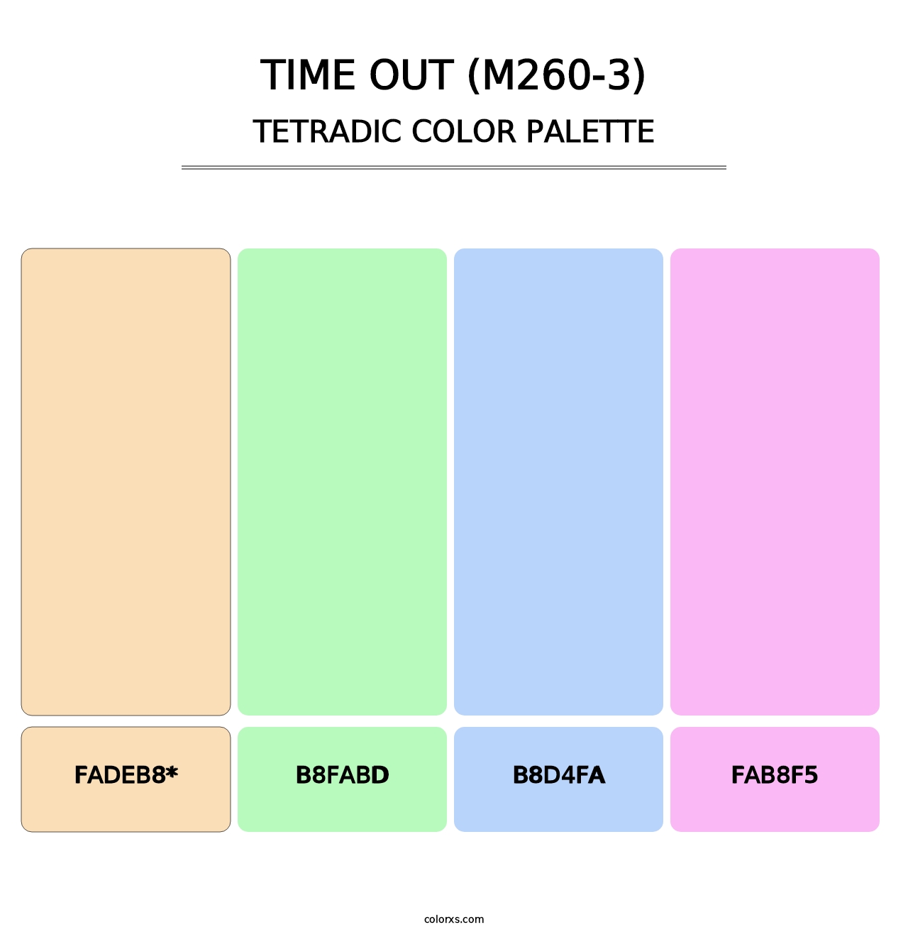 Time Out (M260-3) - Tetradic Color Palette