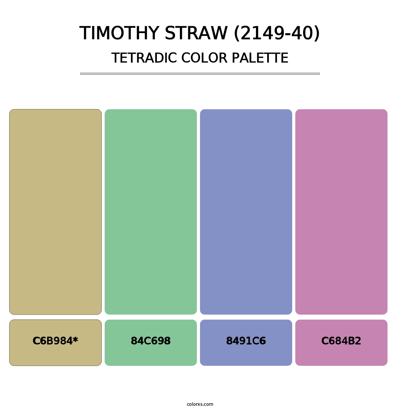 Timothy Straw (2149-40) - Tetradic Color Palette