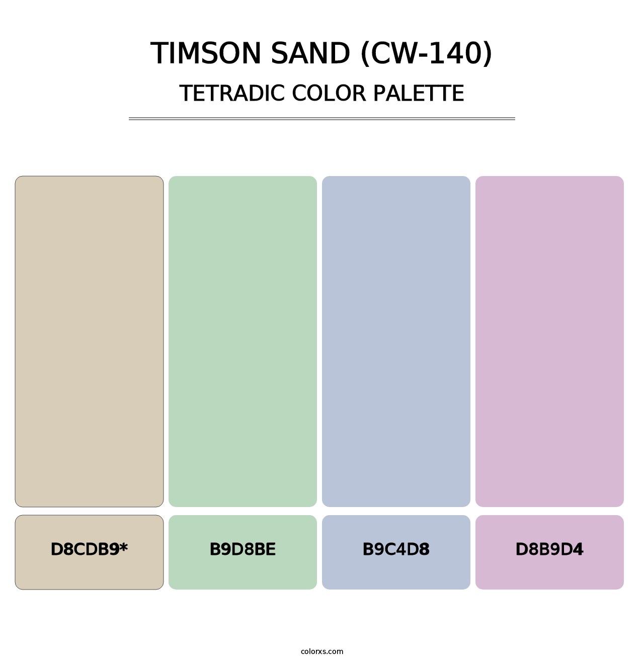 Timson Sand (CW-140) - Tetradic Color Palette