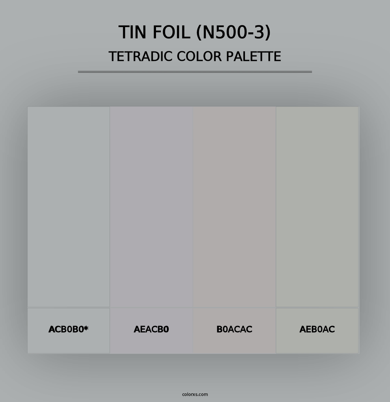 Tin Foil (N500-3) - Tetradic Color Palette