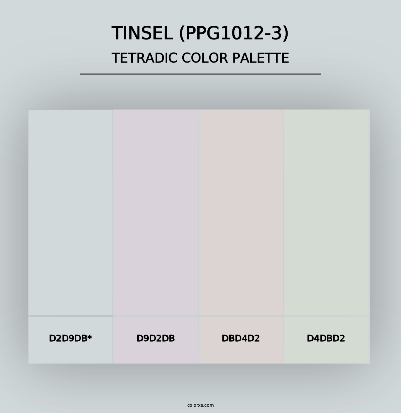 Tinsel (PPG1012-3) - Tetradic Color Palette