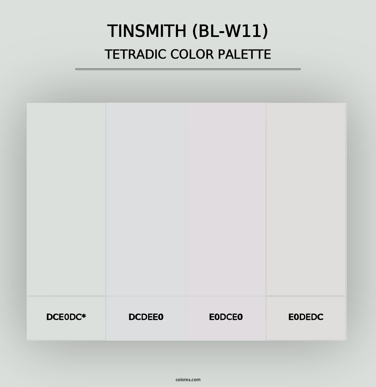 Tinsmith (BL-W11) - Tetradic Color Palette