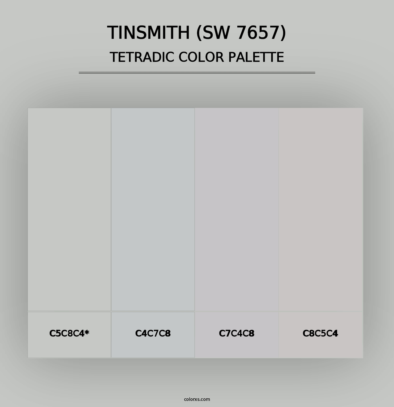 Tinsmith (SW 7657) - Tetradic Color Palette