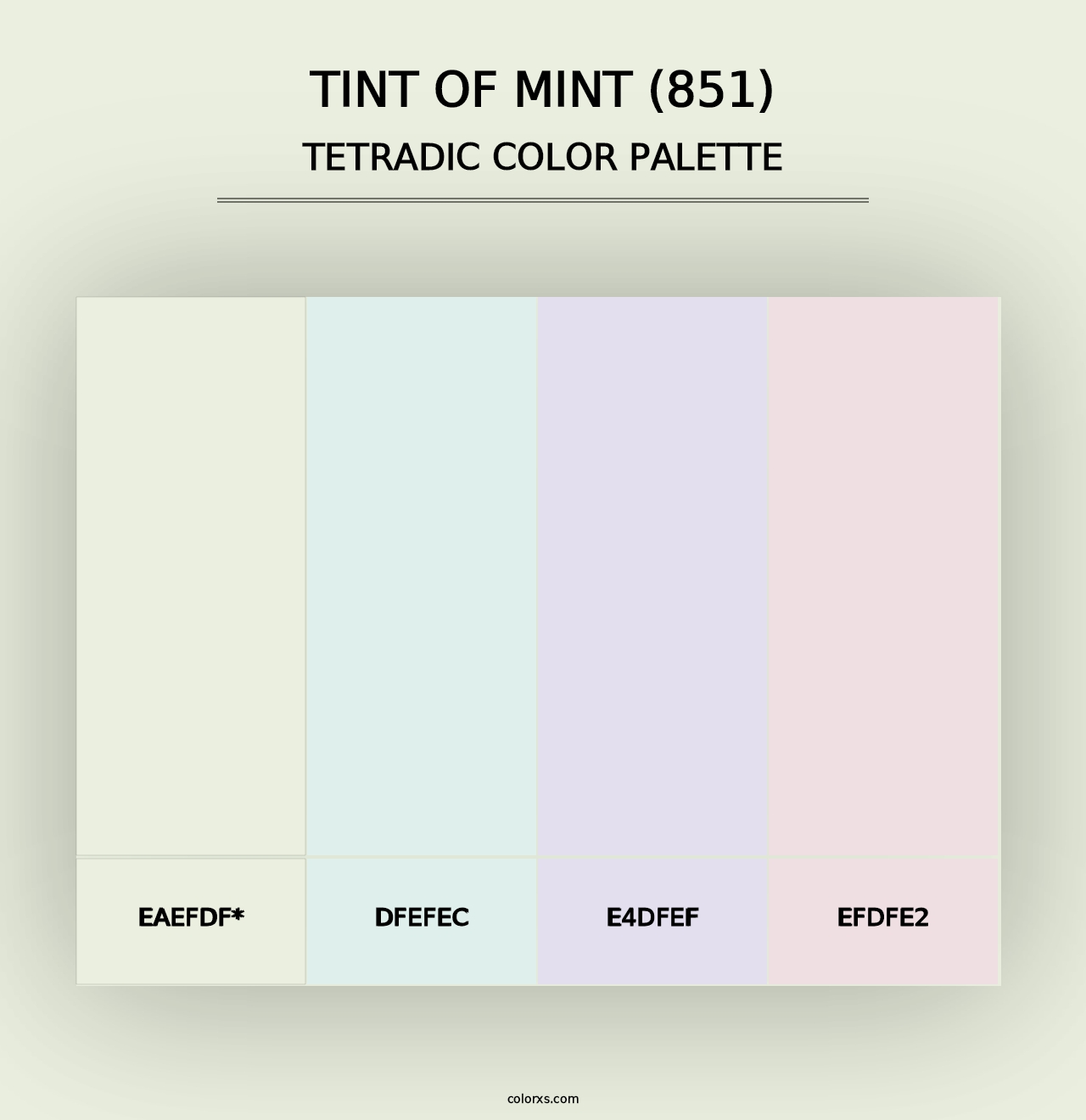 Tint of Mint (851) - Tetradic Color Palette