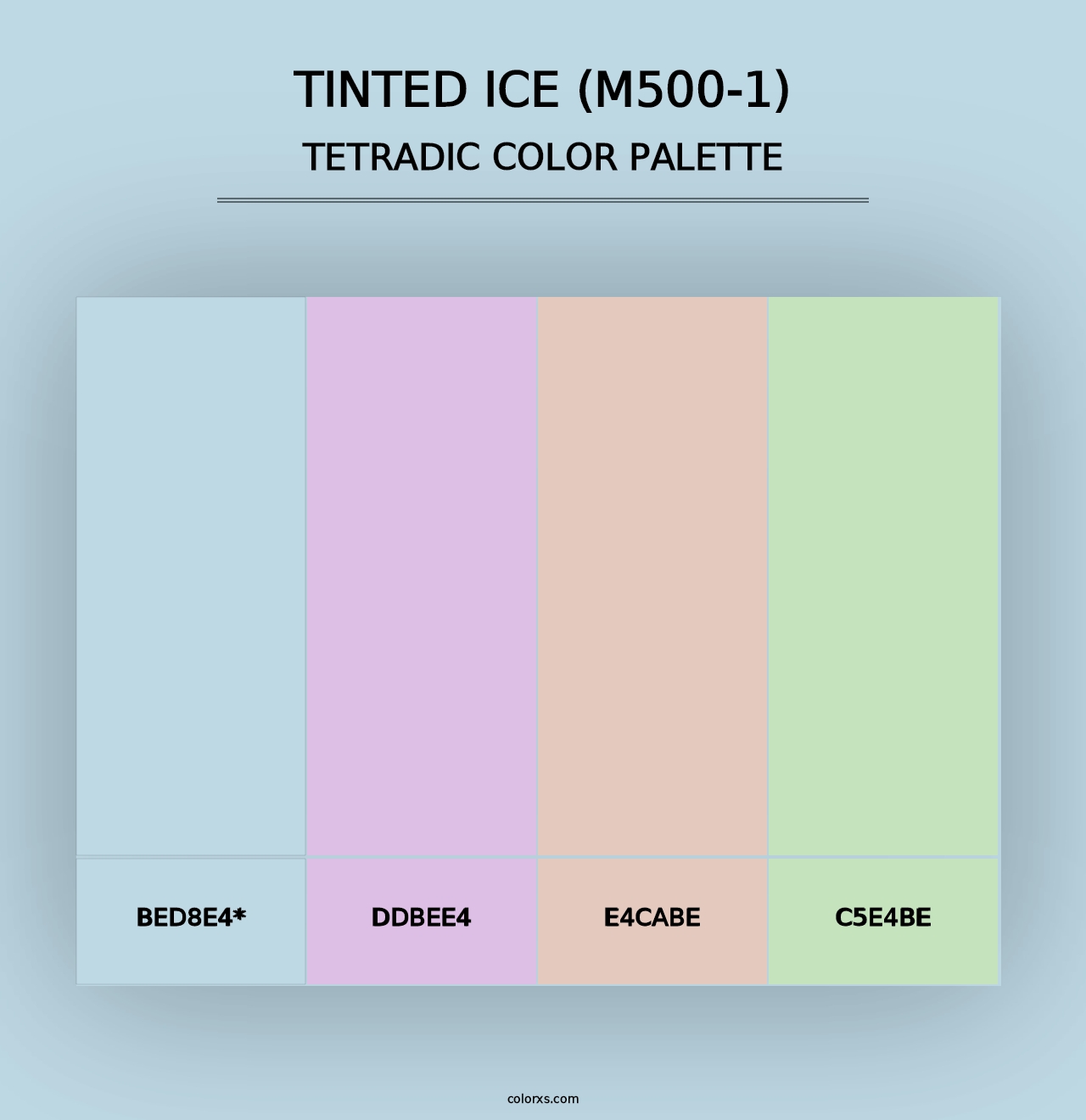 Tinted Ice (M500-1) - Tetradic Color Palette