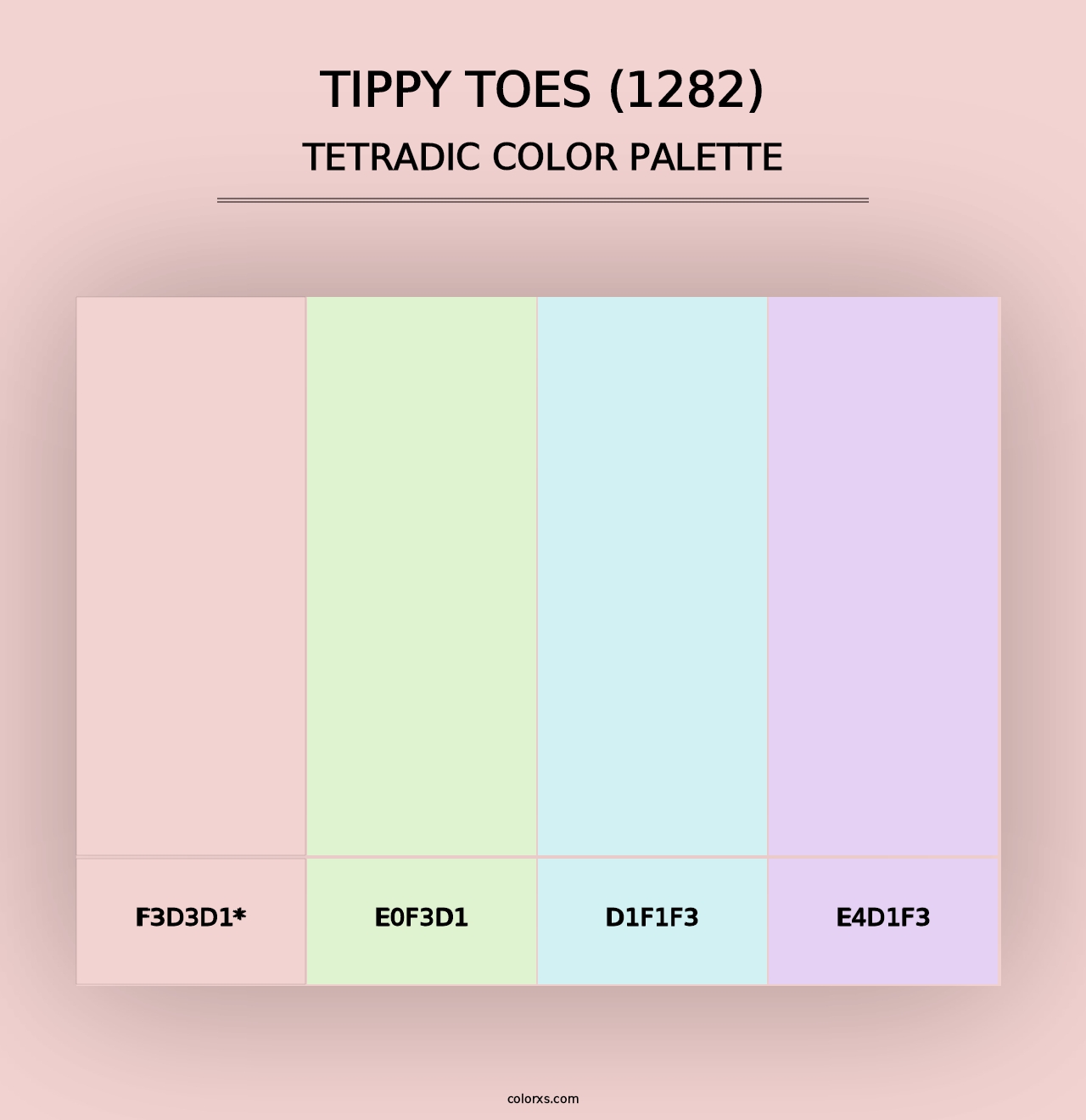 Tippy Toes (1282) - Tetradic Color Palette