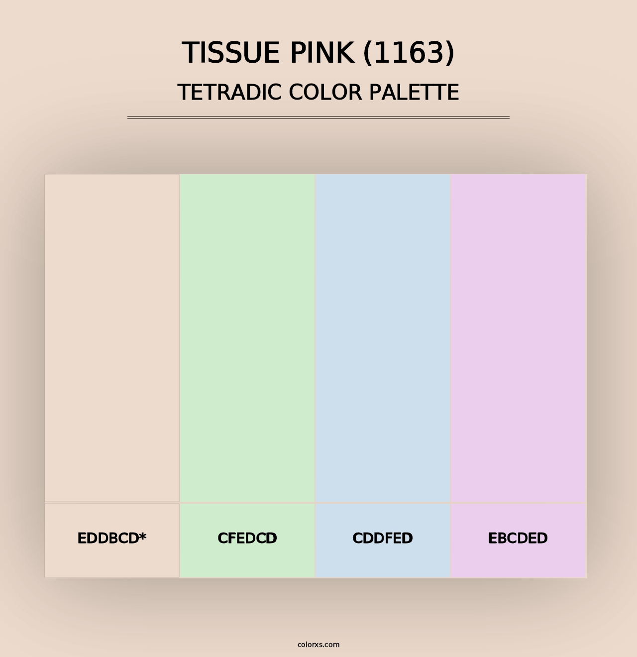 Tissue Pink (1163) - Tetradic Color Palette