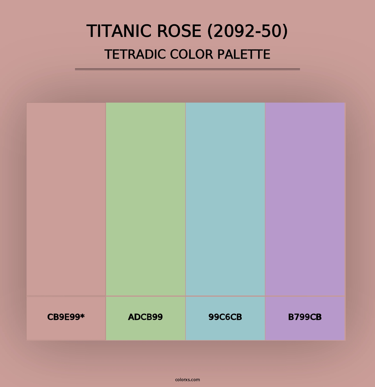 Titanic Rose (2092-50) - Tetradic Color Palette