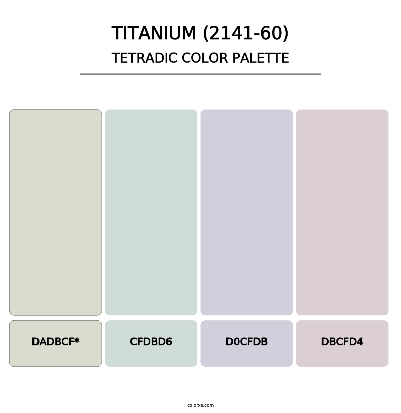 Titanium (2141-60) - Tetradic Color Palette