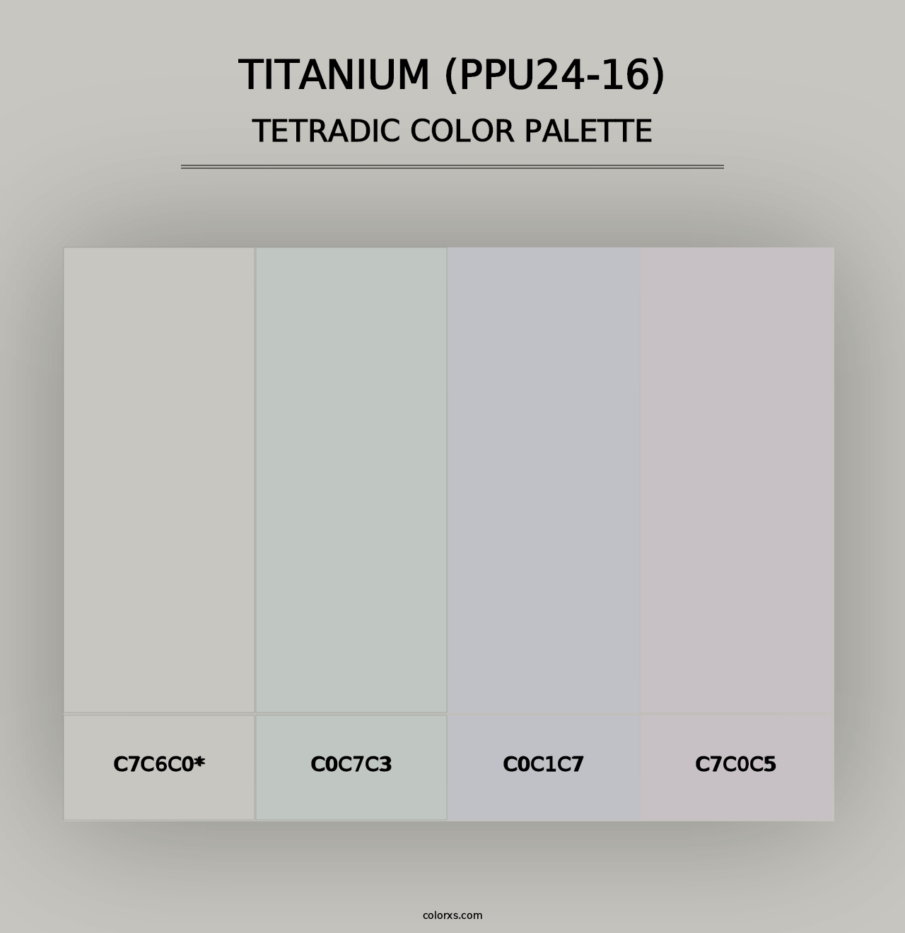 Titanium (PPU24-16) - Tetradic Color Palette