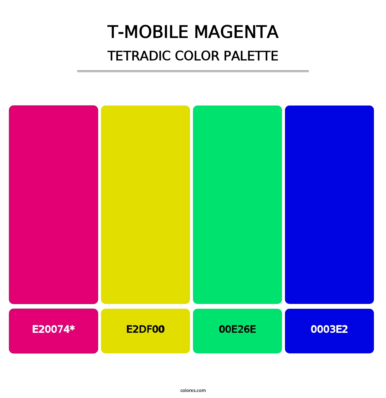 T‑Mobile Magenta - Tetradic Color Palette