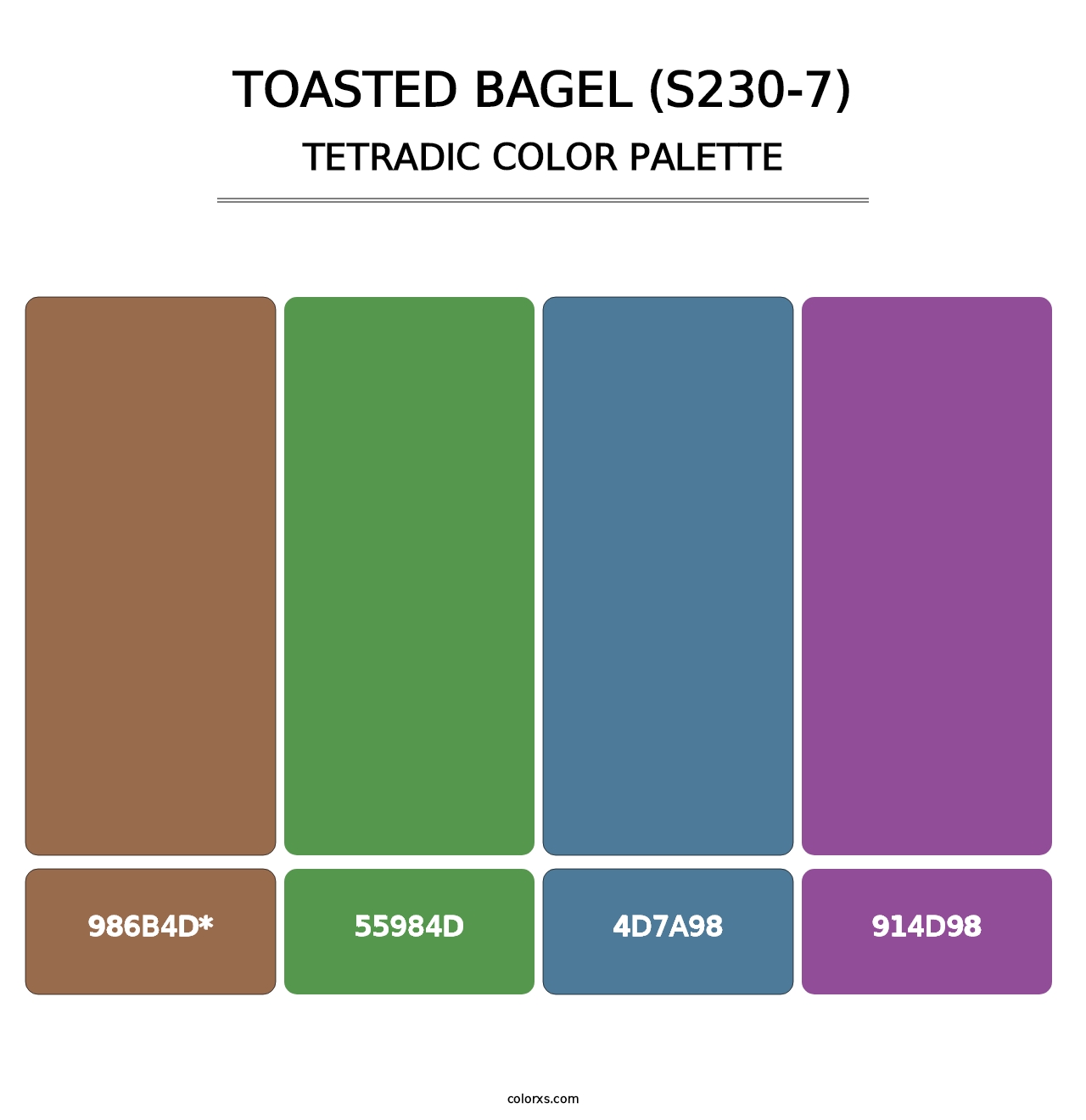 Toasted Bagel (S230-7) - Tetradic Color Palette