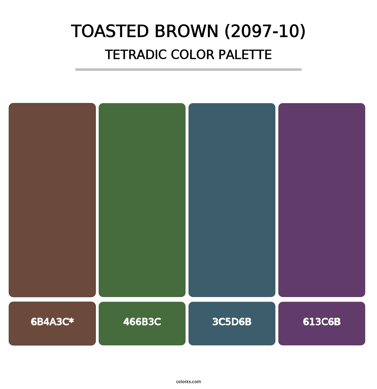 Toasted Brown (2097-10) - Tetradic Color Palette