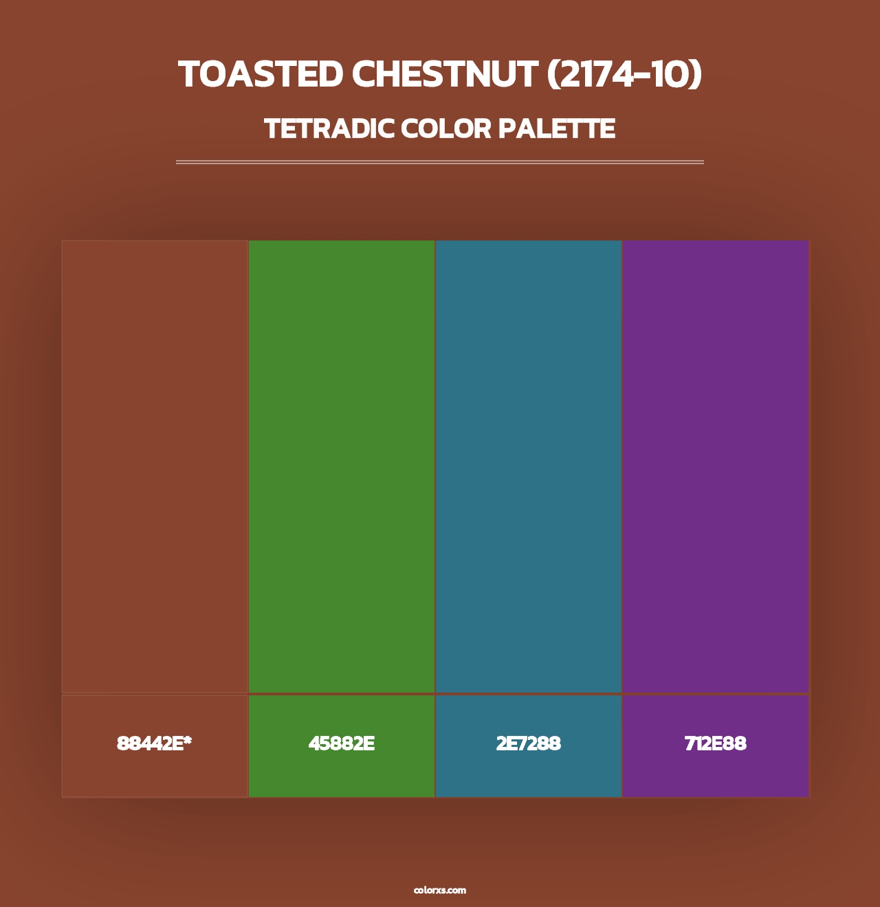 Toasted Chestnut (2174-10) - Tetradic Color Palette