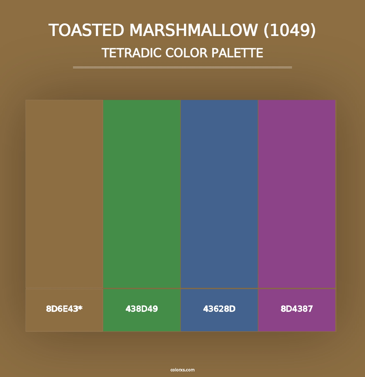 Toasted Marshmallow (1049) - Tetradic Color Palette