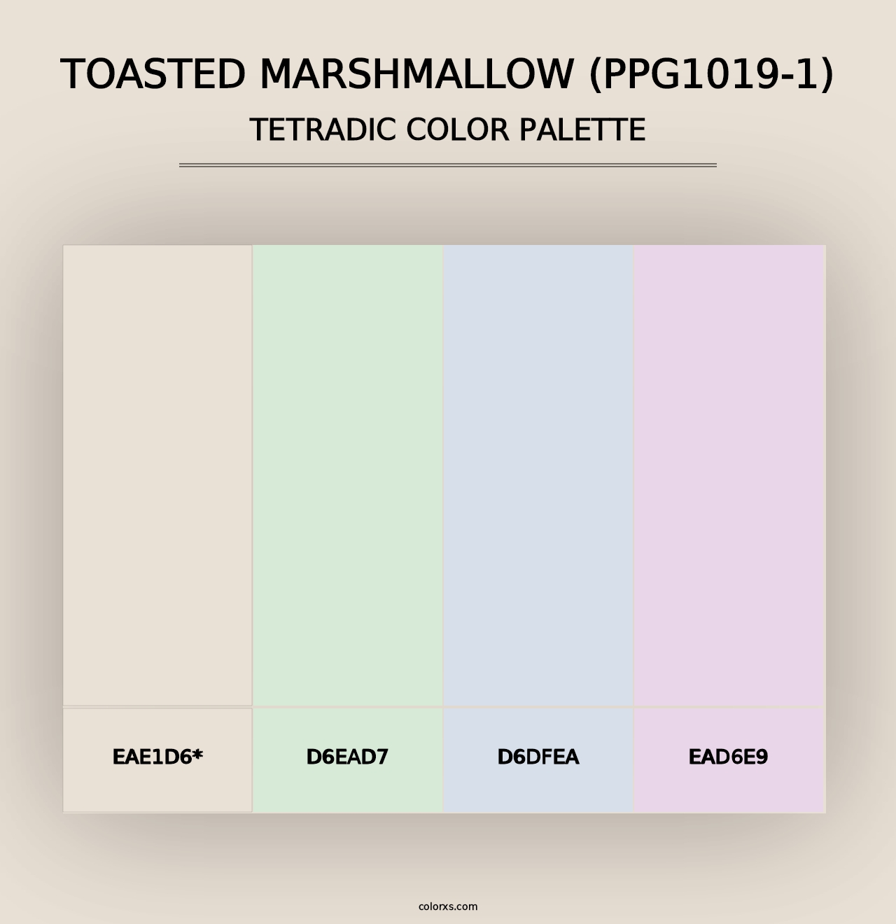 Toasted Marshmallow (PPG1019-1) - Tetradic Color Palette