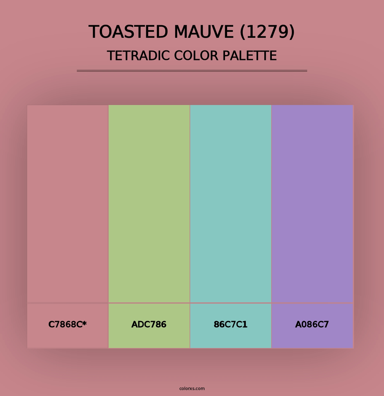 Toasted Mauve (1279) - Tetradic Color Palette