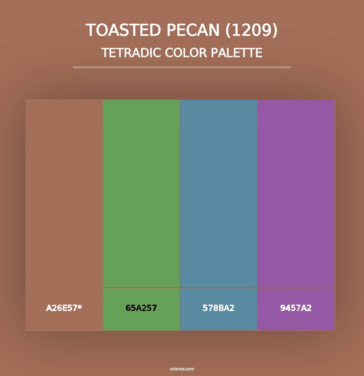 Toasted Pecan (1209) - Tetradic Color Palette