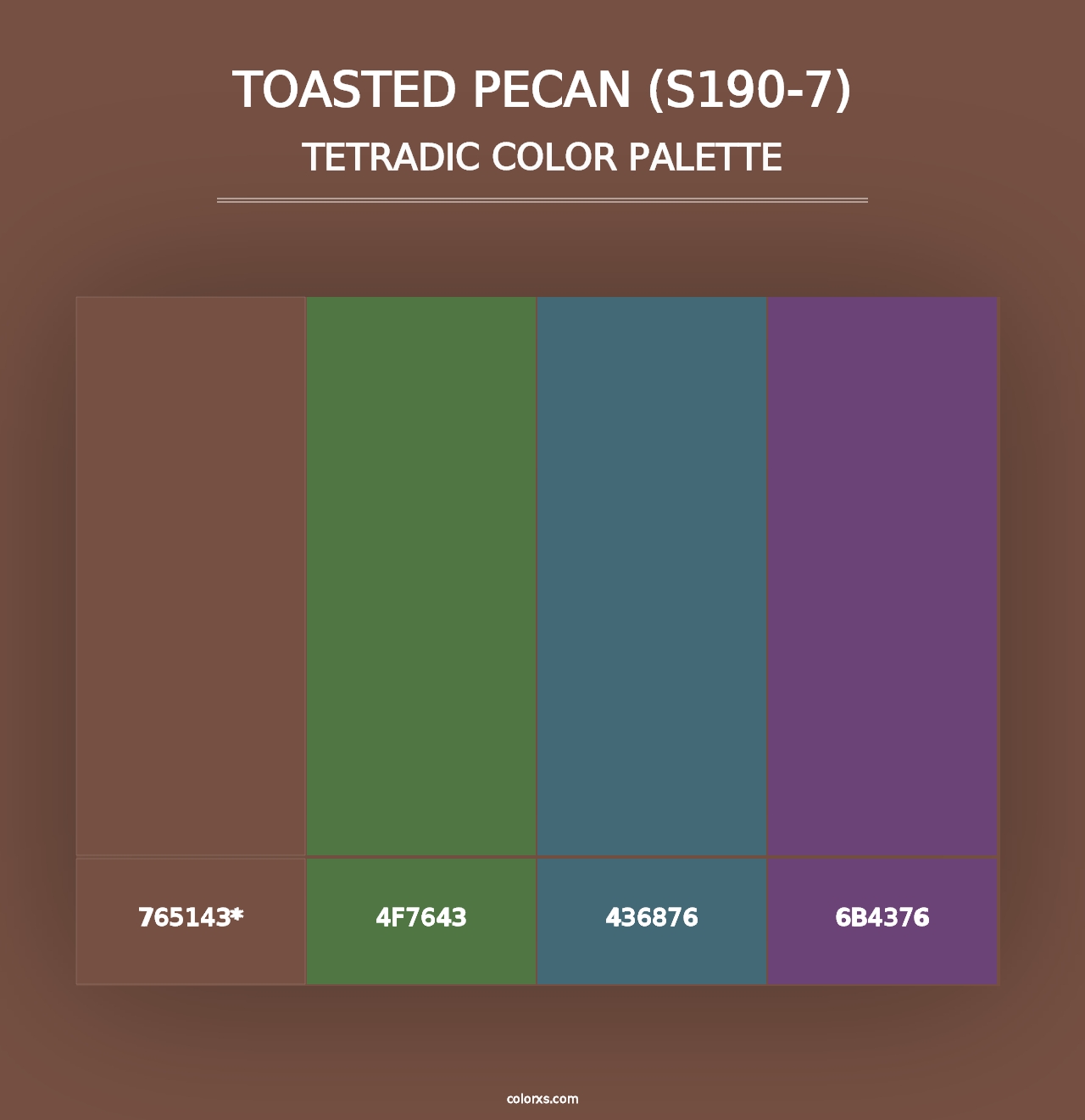 Toasted Pecan (S190-7) - Tetradic Color Palette