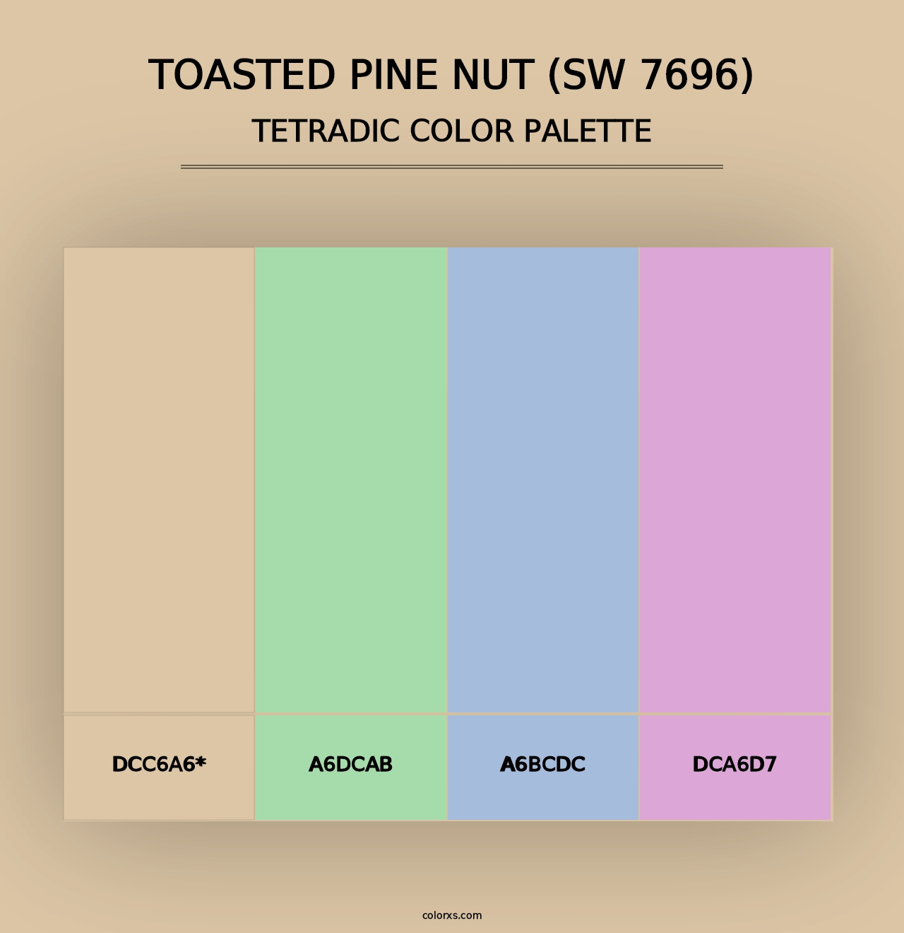 Toasted Pine Nut (SW 7696) - Tetradic Color Palette