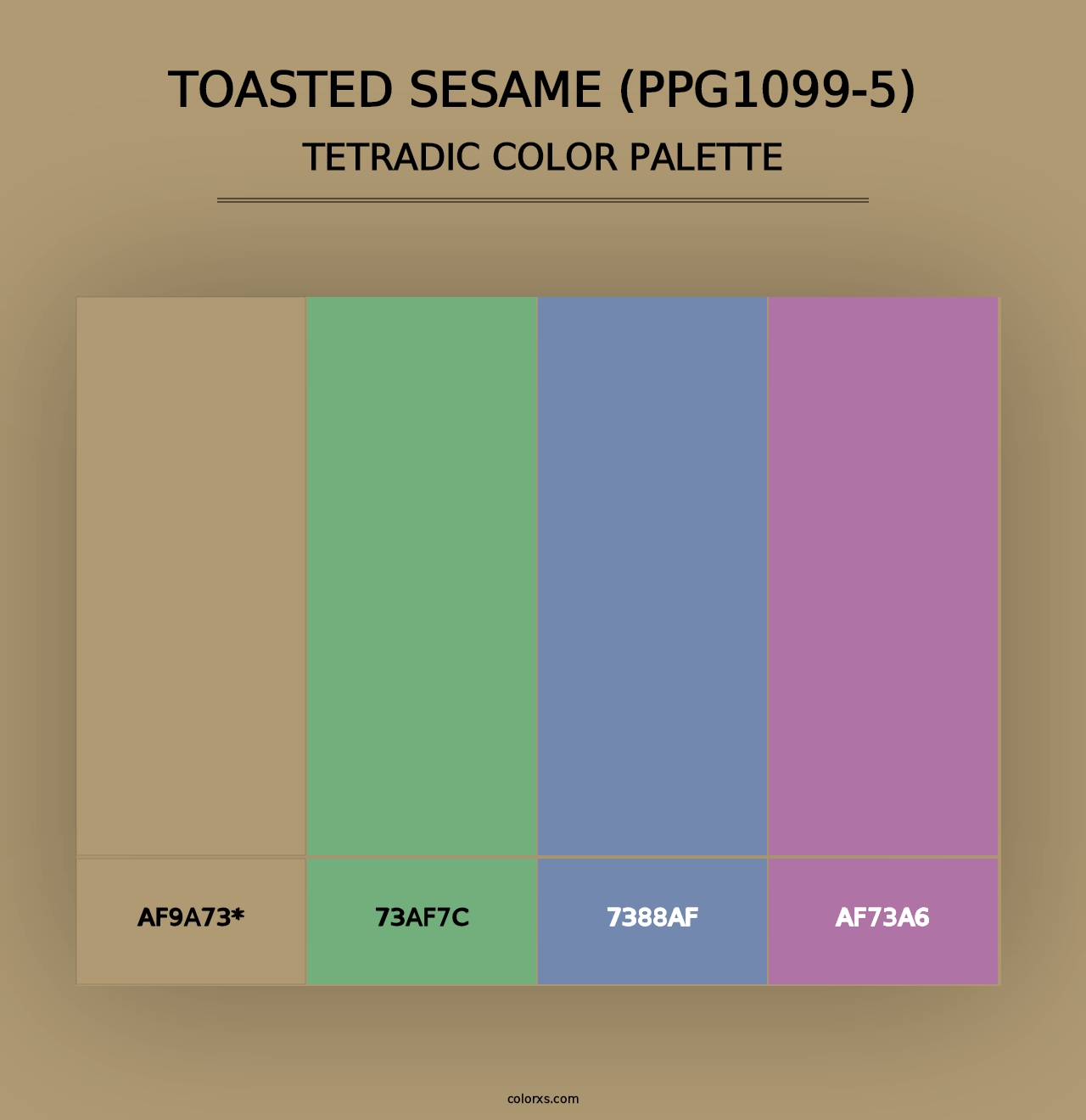 Toasted Sesame (PPG1099-5) - Tetradic Color Palette