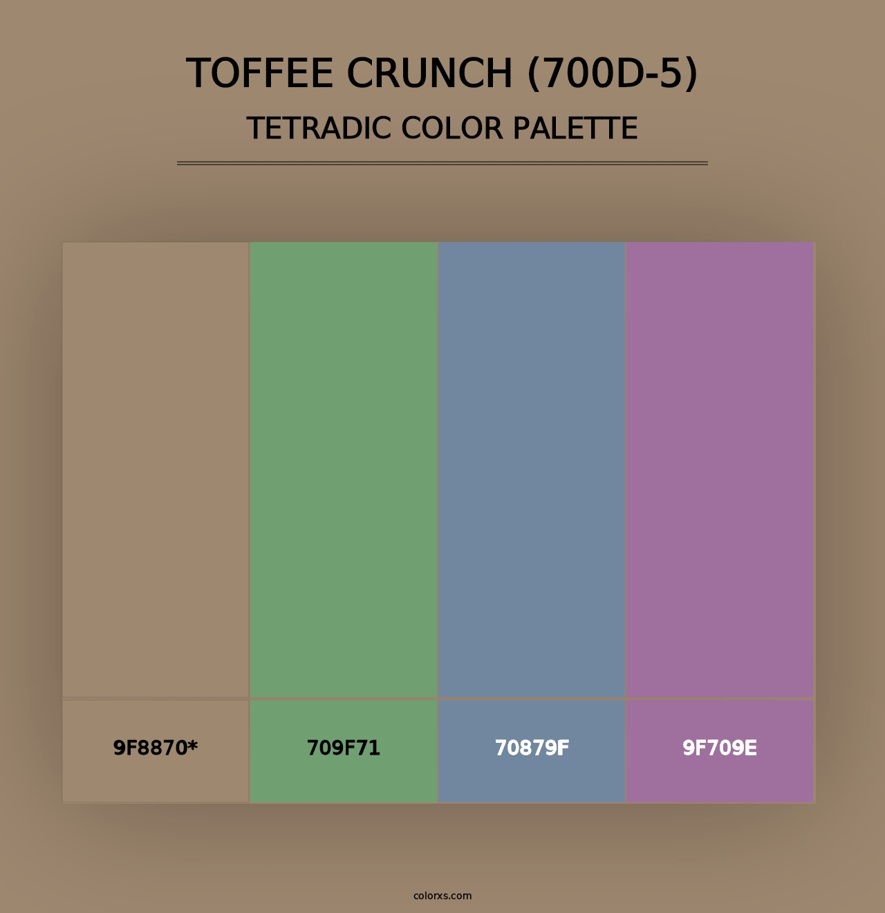 Toffee Crunch (700D-5) - Tetradic Color Palette