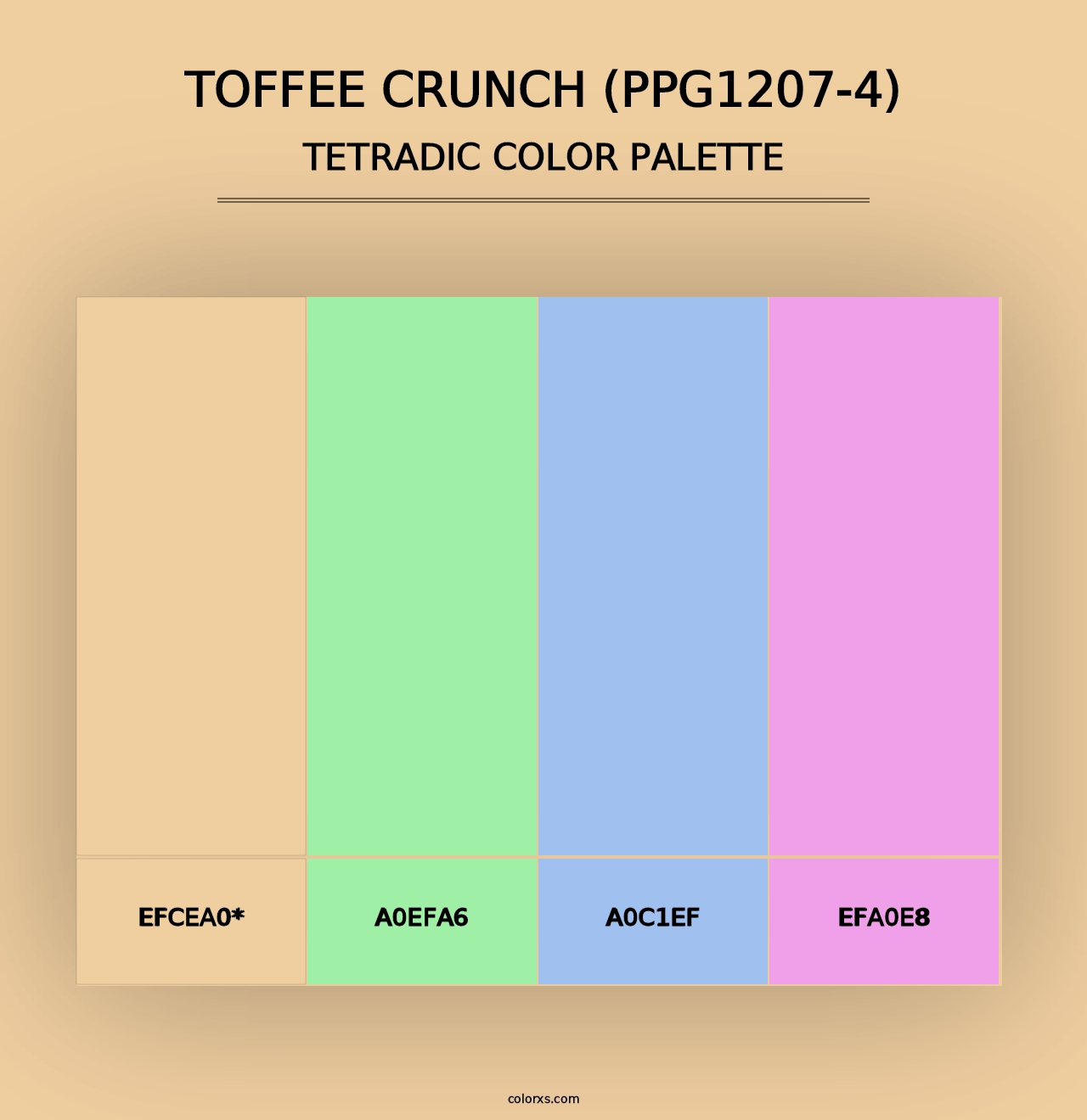 Toffee Crunch (PPG1207-4) - Tetradic Color Palette