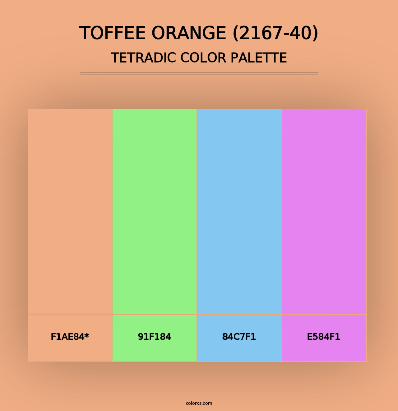 Toffee Orange (2167-40) - Tetradic Color Palette