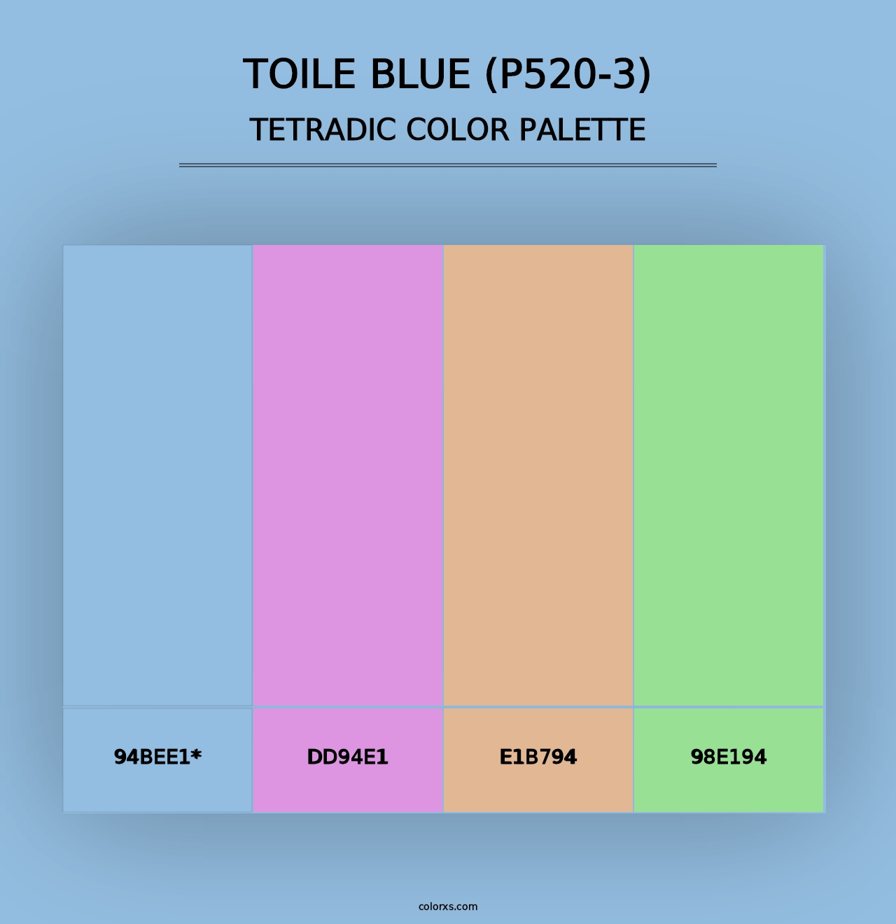 Toile Blue (P520-3) - Tetradic Color Palette