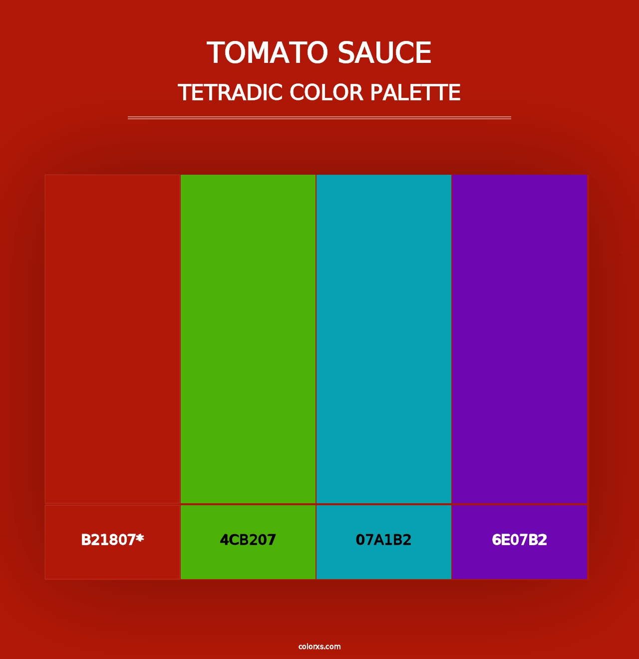 Tomato Sauce - Tetradic Color Palette