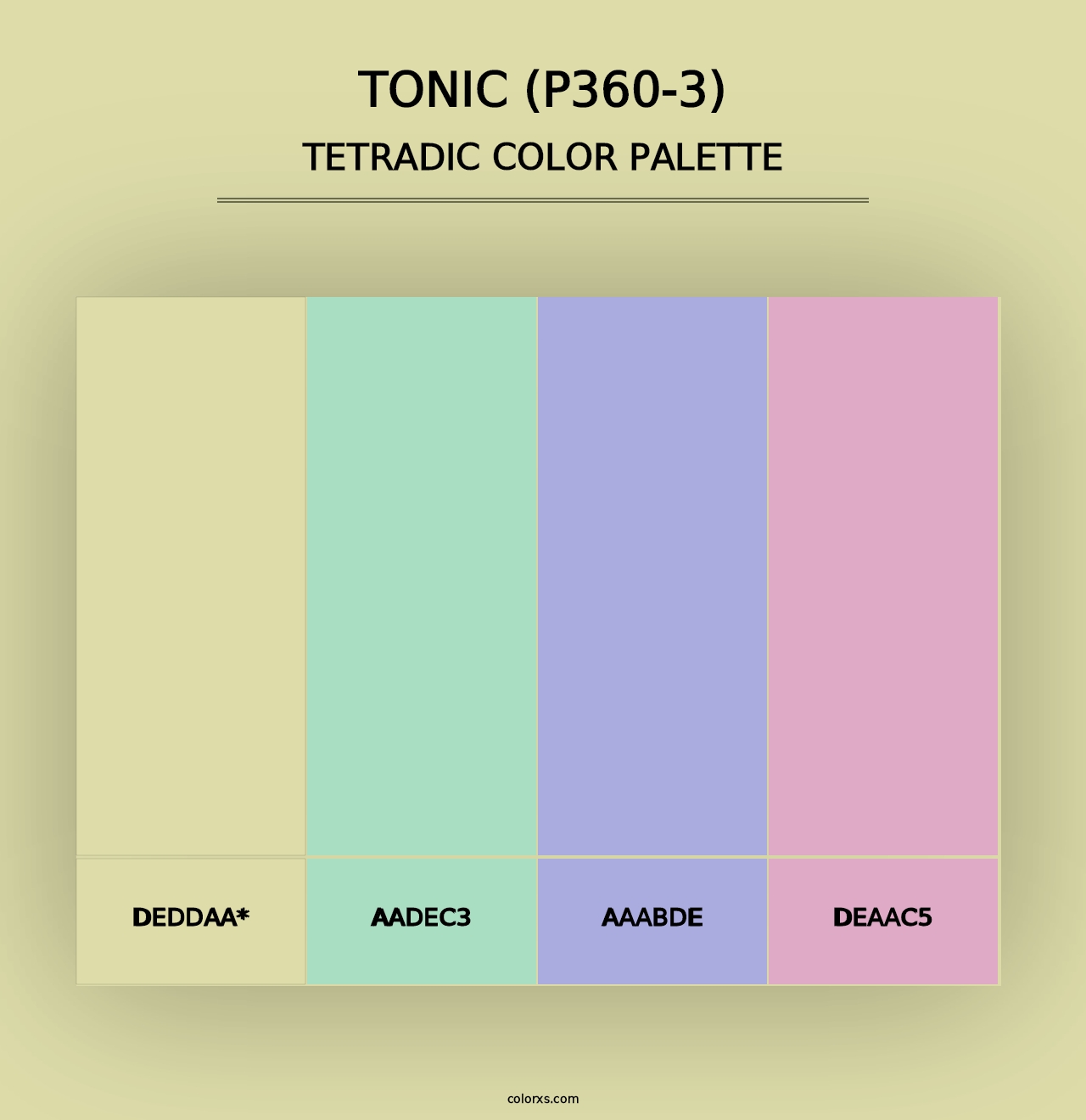 Tonic (P360-3) - Tetradic Color Palette