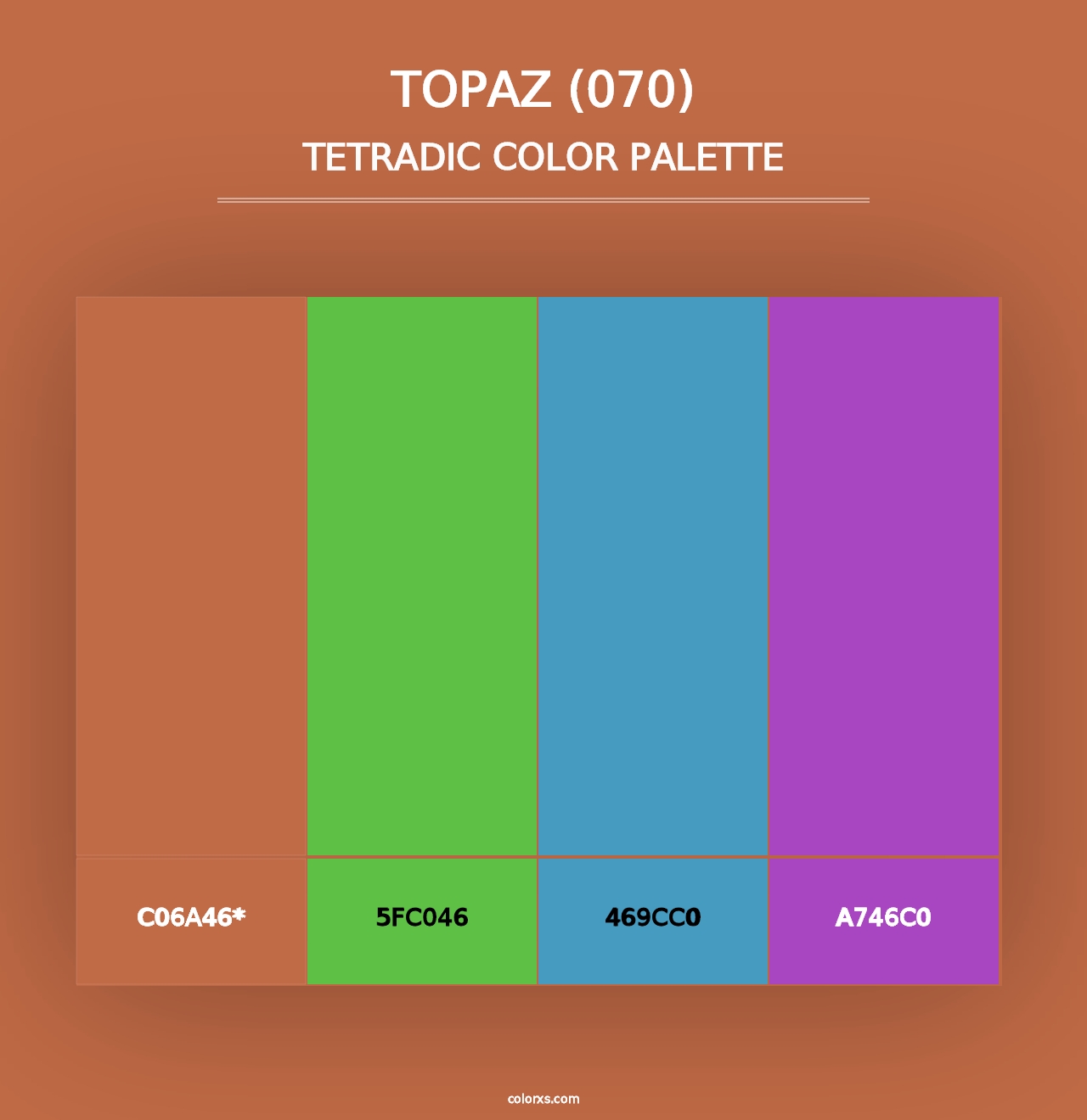 Topaz (070) - Tetradic Color Palette