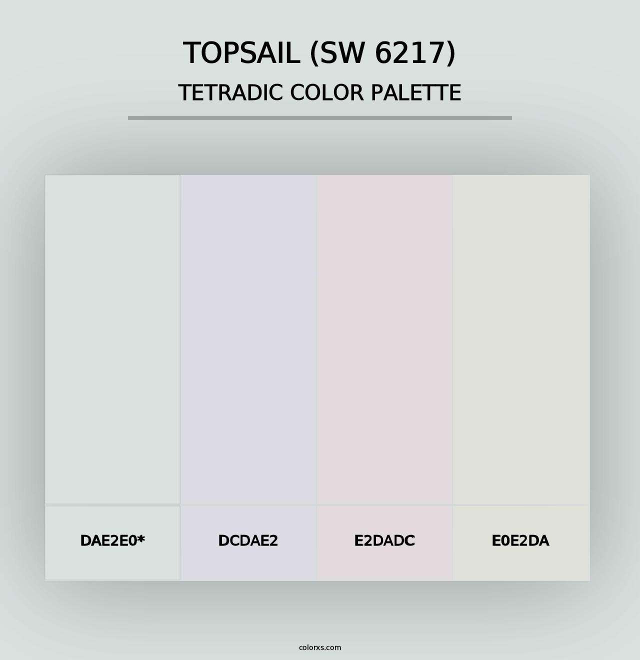 Topsail (SW 6217) - Tetradic Color Palette