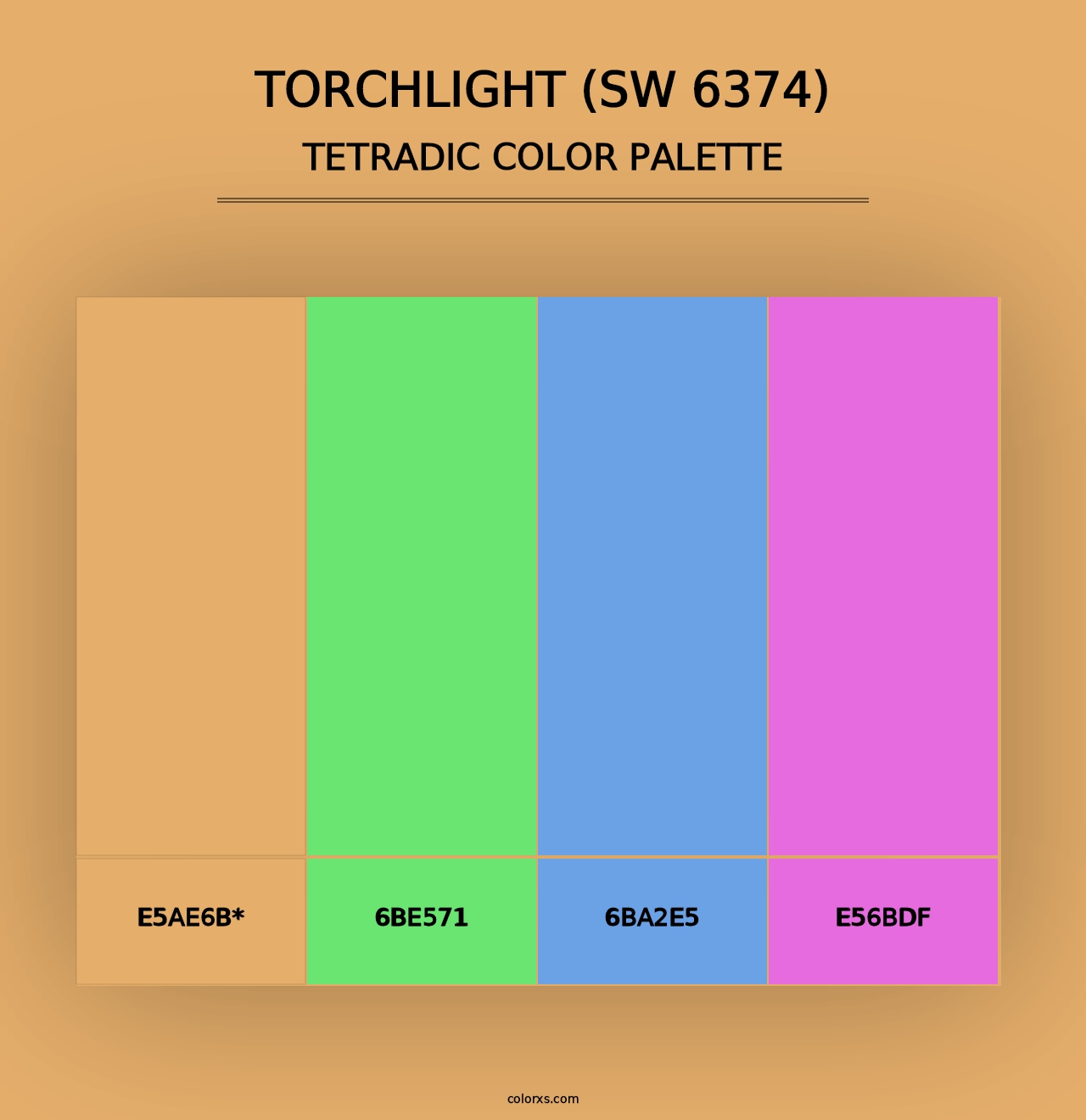 Torchlight (SW 6374) - Tetradic Color Palette