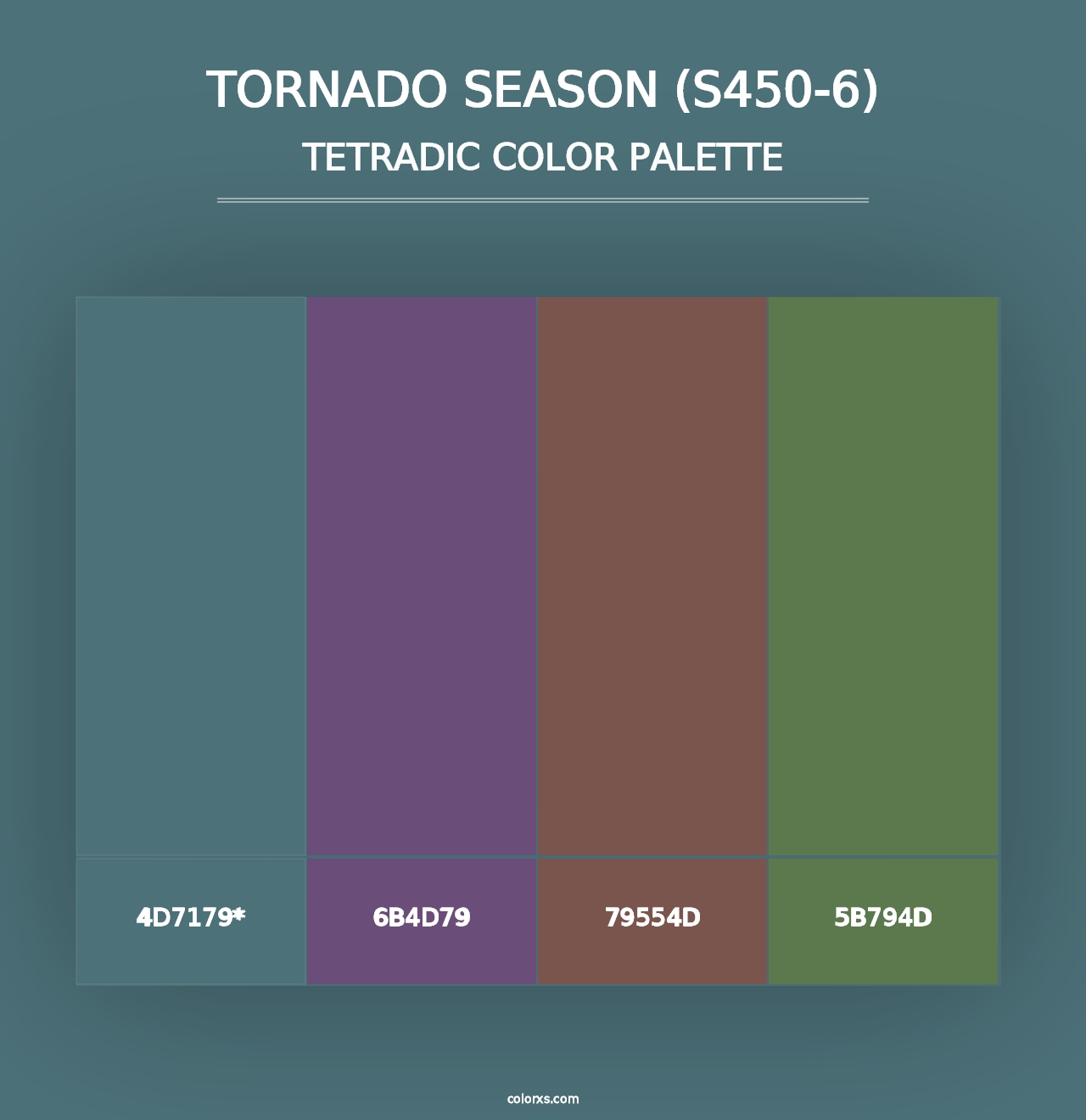 Tornado Season (S450-6) - Tetradic Color Palette