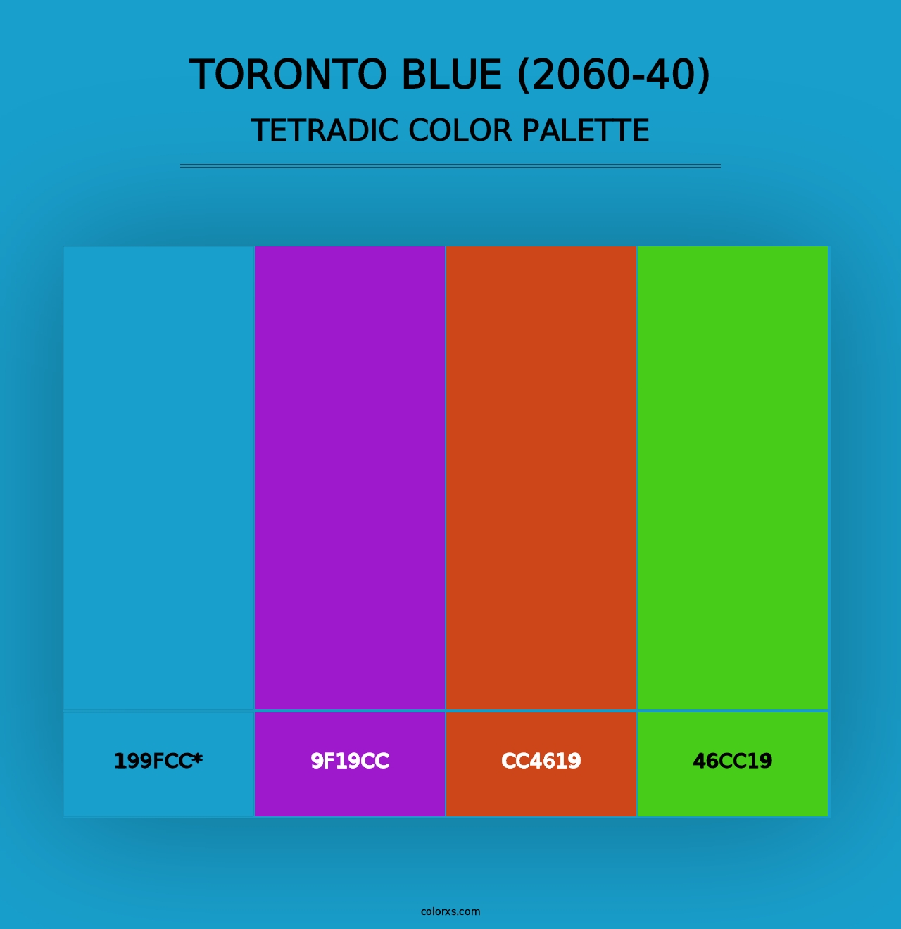 Toronto Blue (2060-40) - Tetradic Color Palette