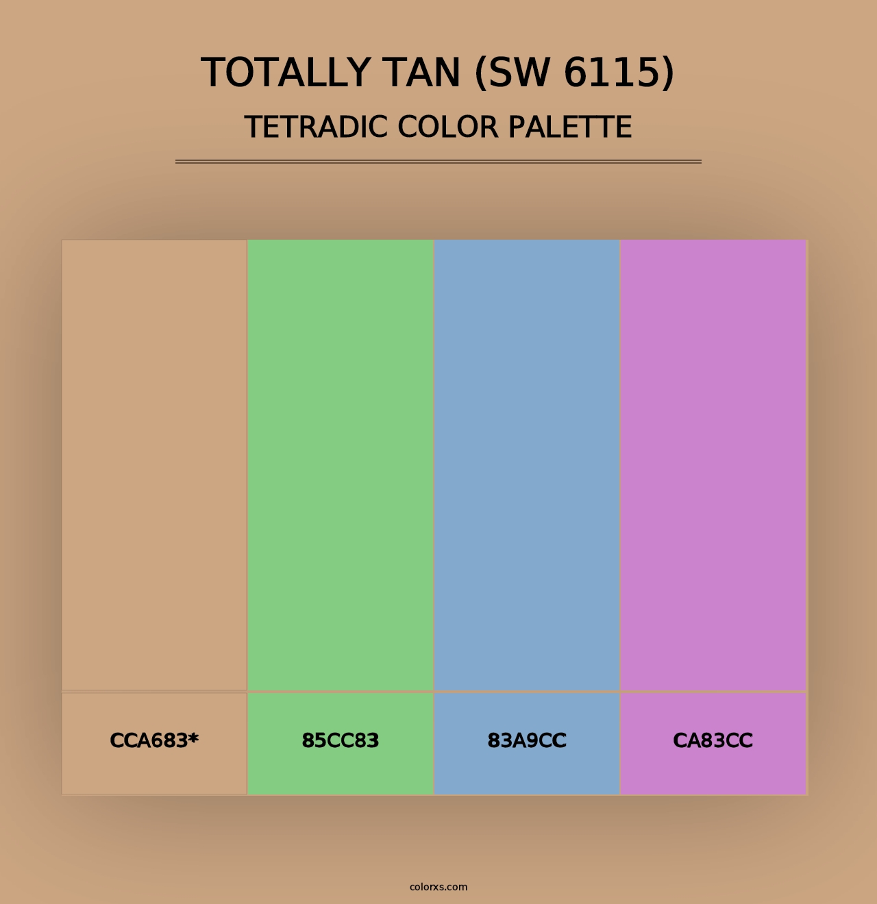 Totally Tan (SW 6115) - Tetradic Color Palette