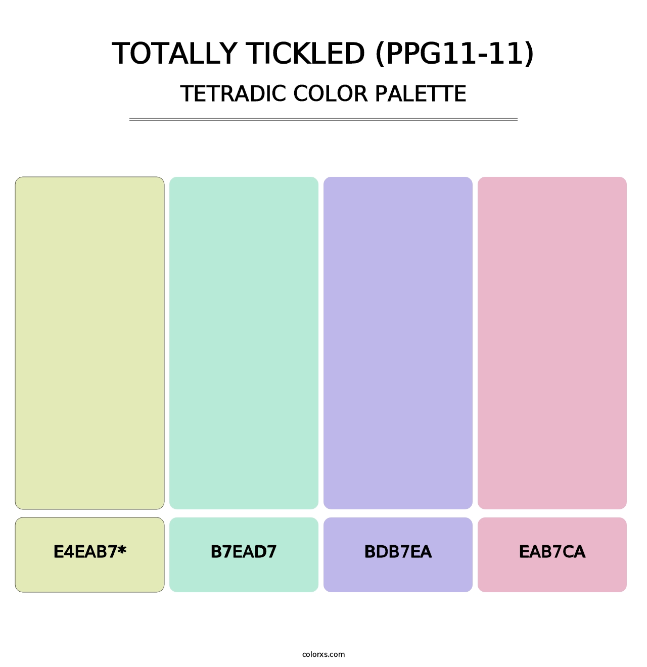 Totally Tickled (PPG11-11) - Tetradic Color Palette