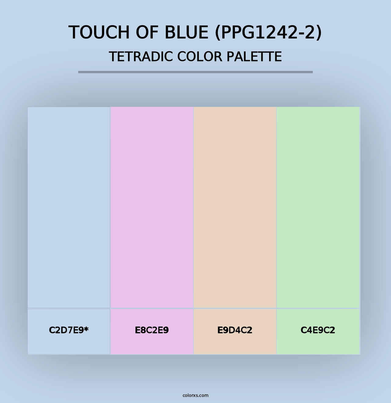 Touch Of Blue (PPG1242-2) - Tetradic Color Palette