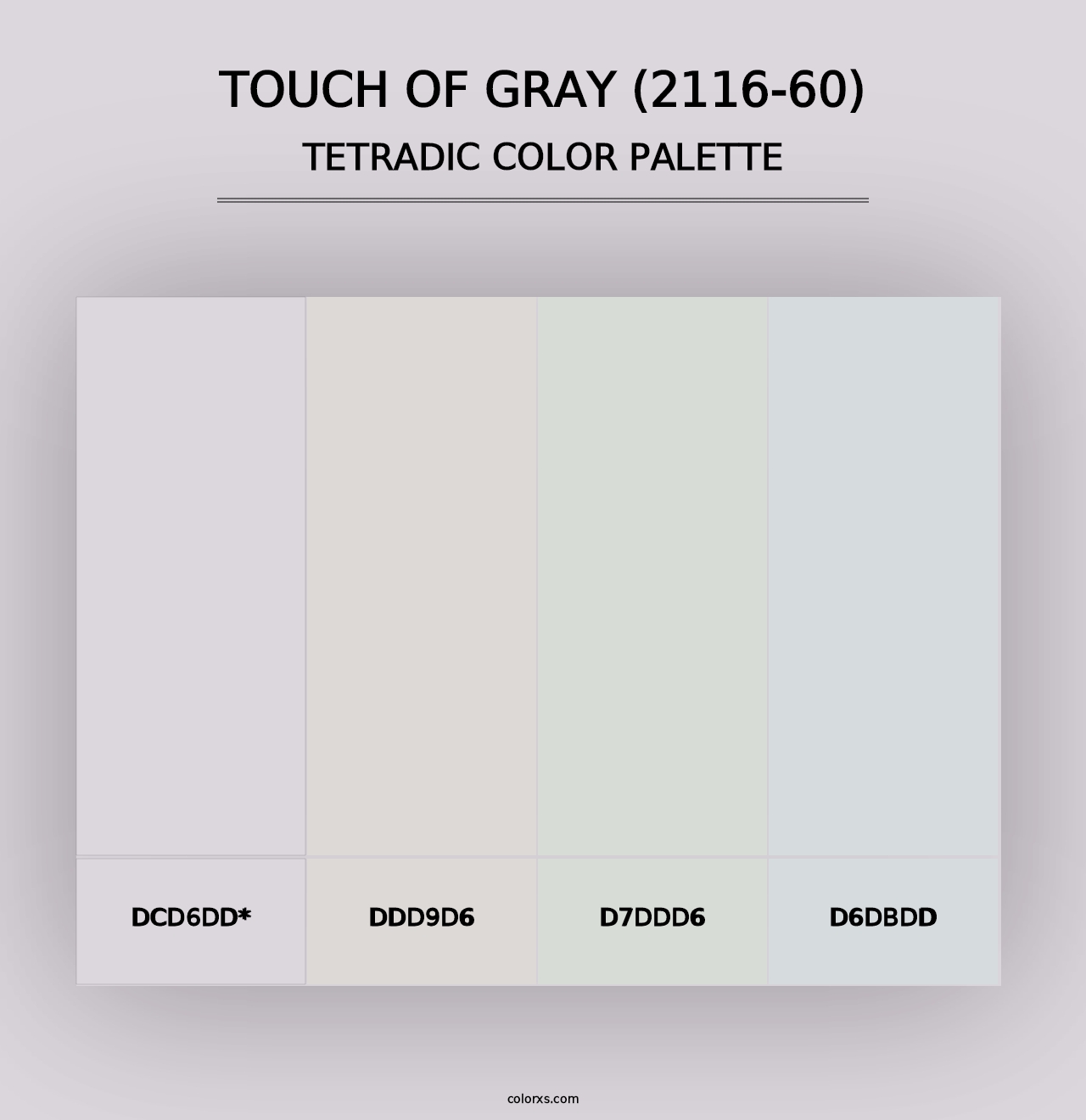 Touch of Gray (2116-60) - Tetradic Color Palette