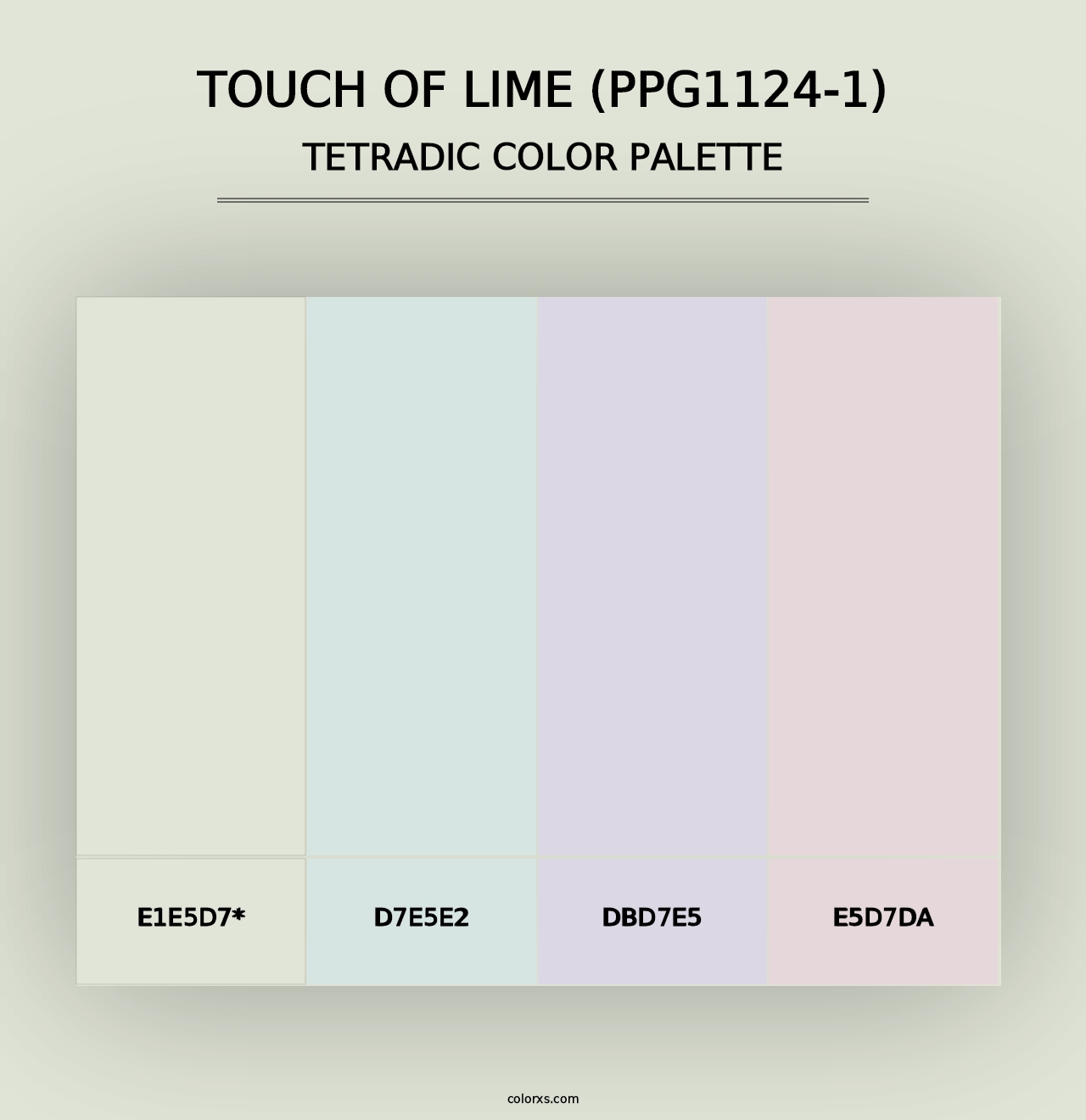 Touch Of Lime (PPG1124-1) - Tetradic Color Palette