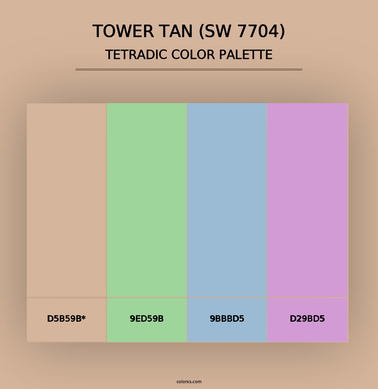 Tower Tan (SW 7704) - Tetradic Color Palette