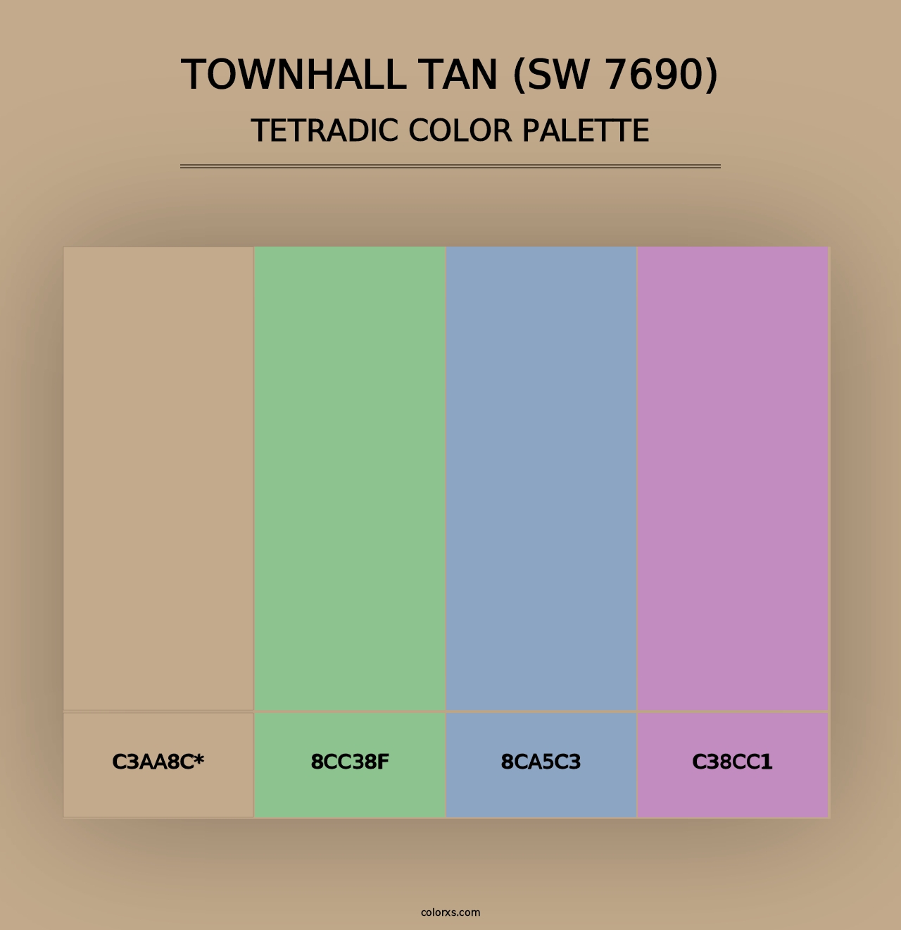 Townhall Tan (SW 7690) - Tetradic Color Palette