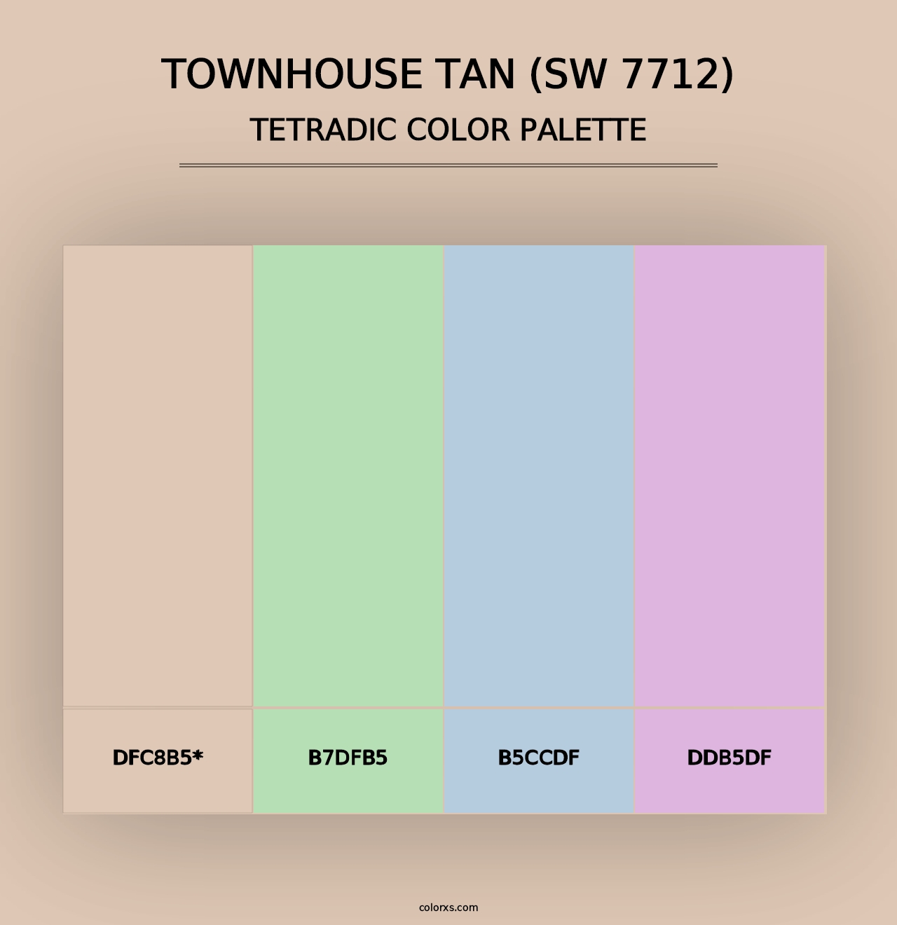 Townhouse Tan (SW 7712) - Tetradic Color Palette