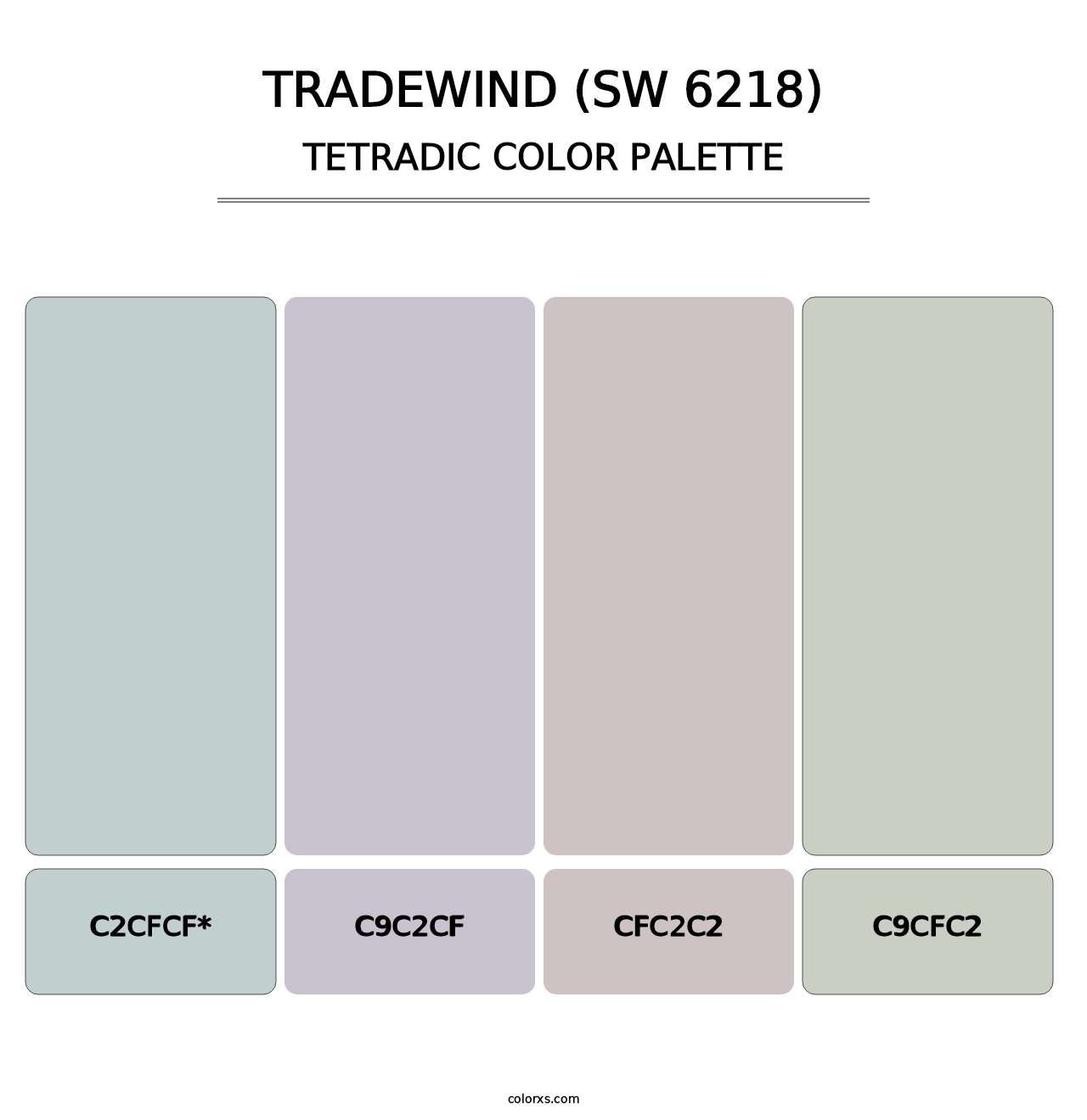 Tradewind (SW 6218) - Tetradic Color Palette