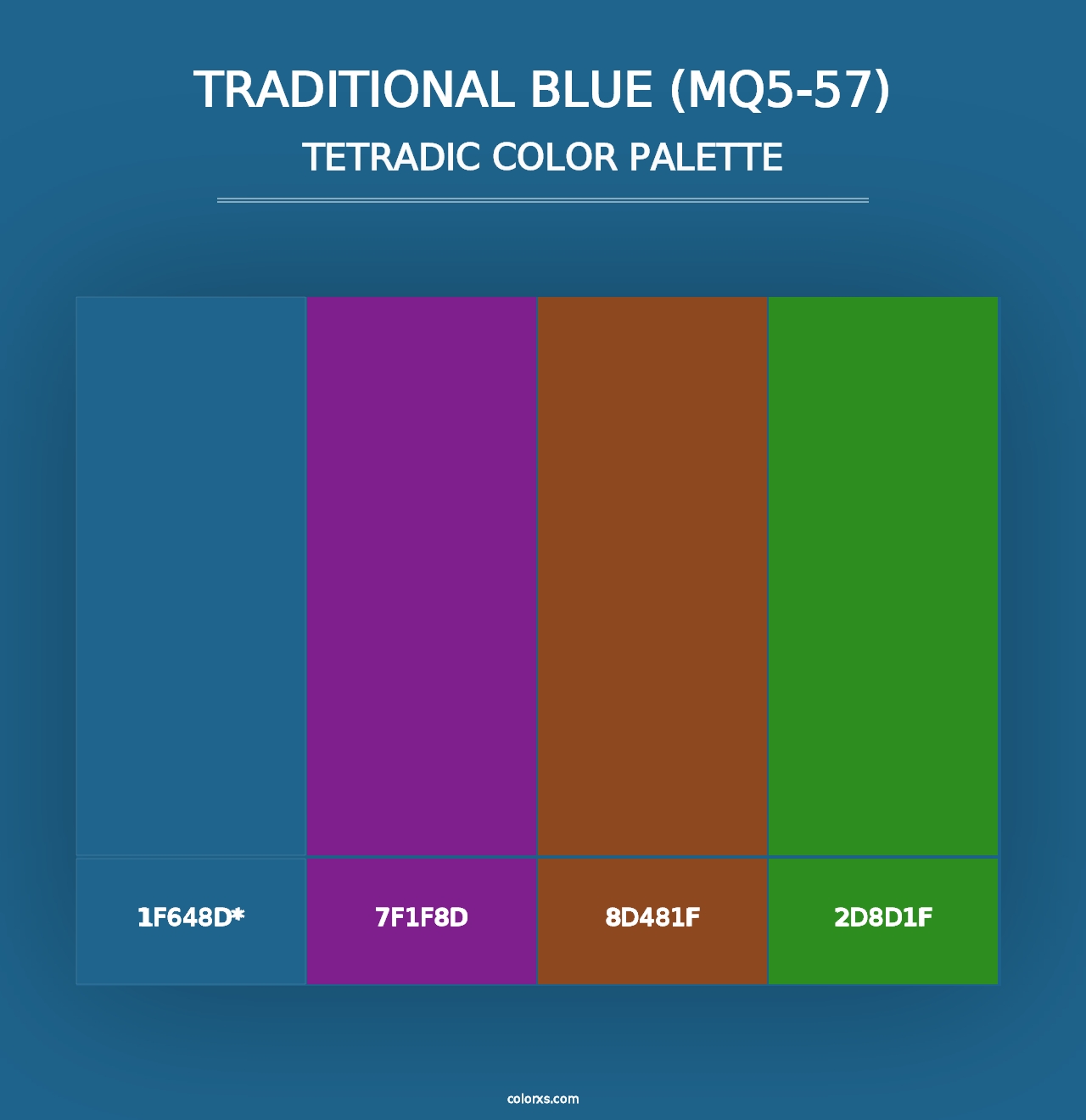 Traditional Blue (MQ5-57) - Tetradic Color Palette