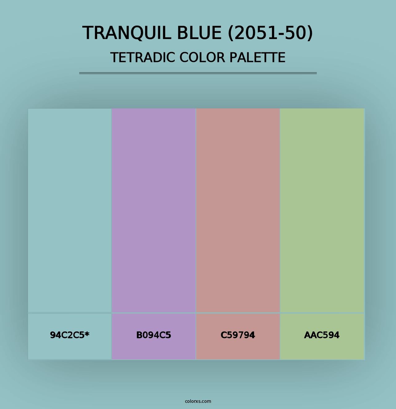 Tranquil Blue (2051-50) - Tetradic Color Palette