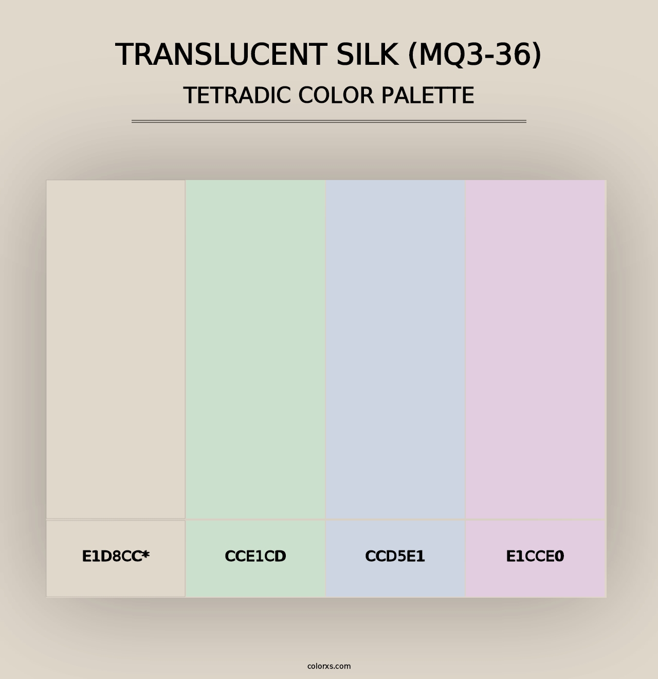 Translucent Silk (MQ3-36) - Tetradic Color Palette